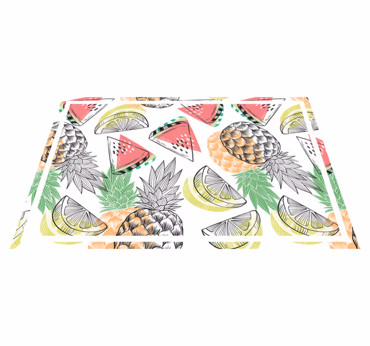 Tischsets originell mit tropischem fruchtmuster - TenStickers