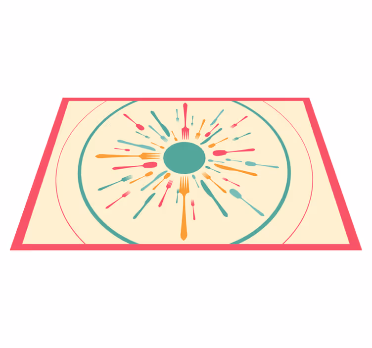 Tischset modern farbenfroher besteckspritzer - TenStickers