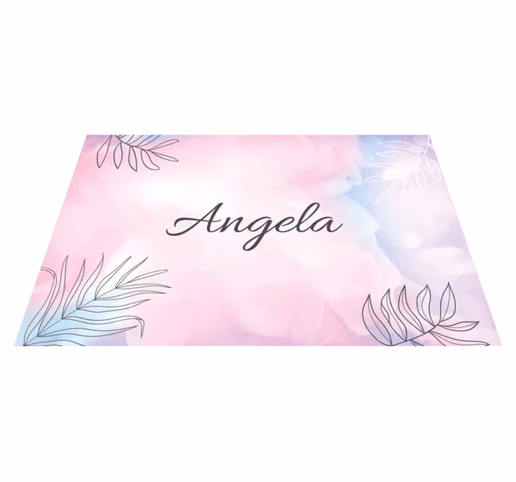 Tischset mit namen elegantes blumenmotiv - TenStickers
