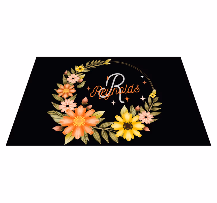 Tischset mit namen personalisierte blumenarrangements - TenStickers