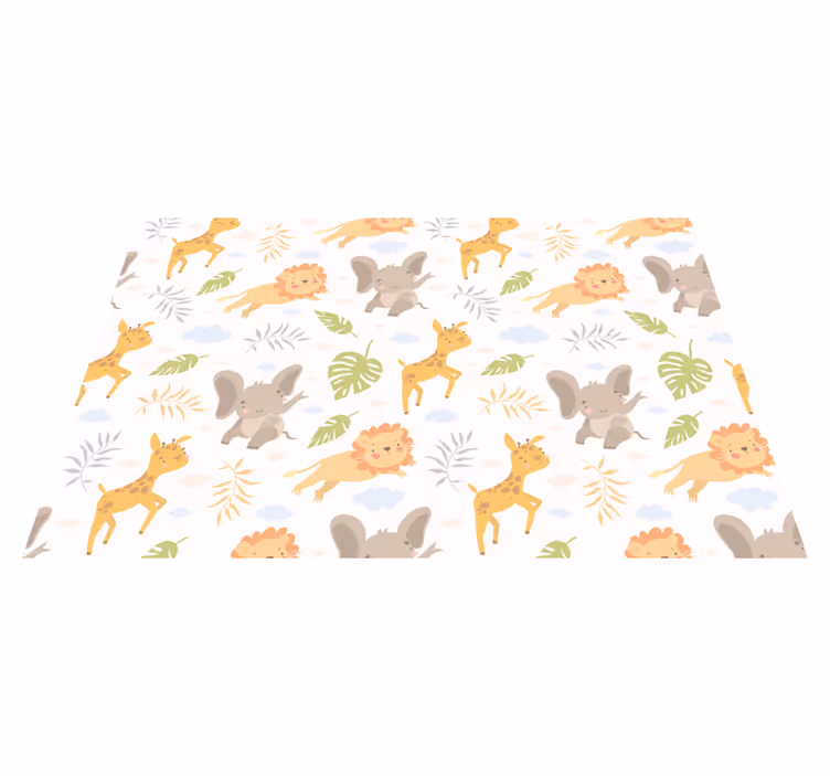 Tischset kinder mit niedlichen tiermotiven - TenStickers