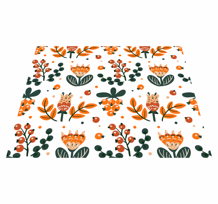 Tischsets originell botanisches arrangement mit laub - TenStickers