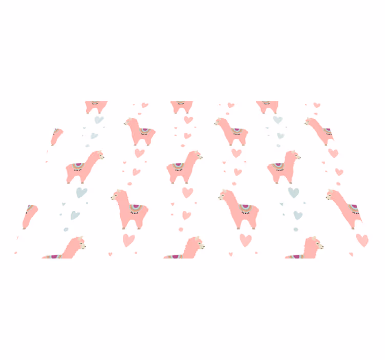 Tischset kinder mit niedlichem llama-muster - TenStickers