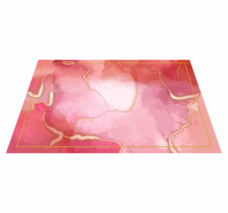 Tischset textur in elegantem rosa marmor - TenStickers