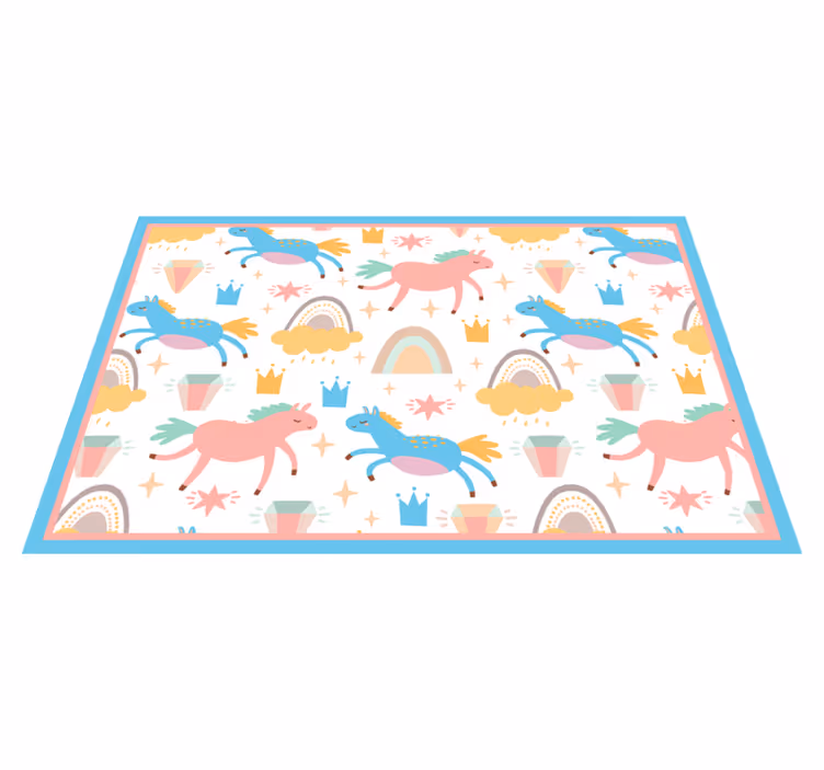 Tischset Kinder Süßes einhörner- und regenbogenmuster - TenStickers