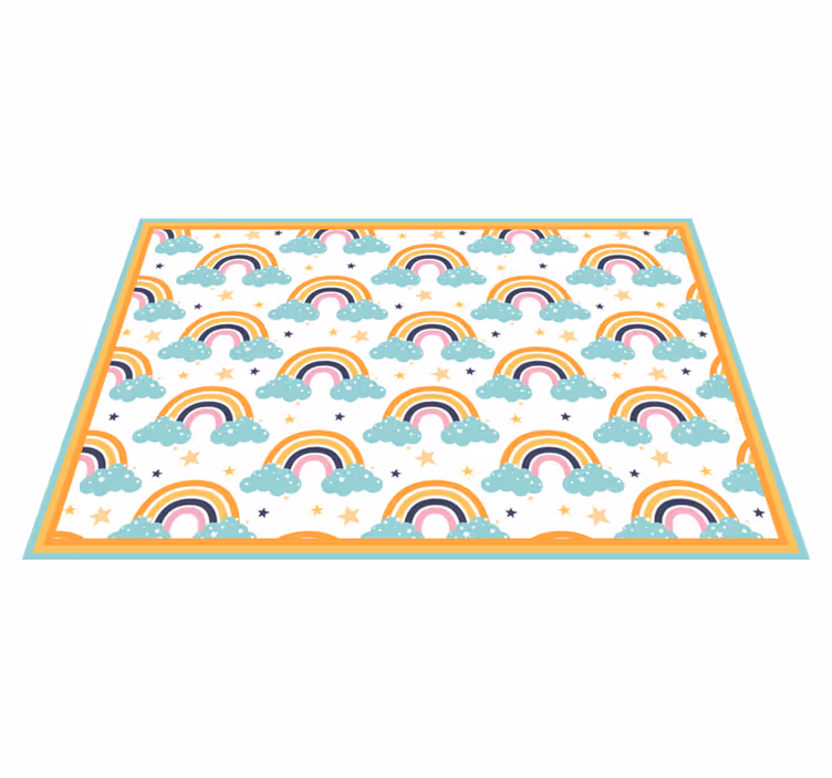 Tischset kinder bunte regenbogenwolke - TenStickers