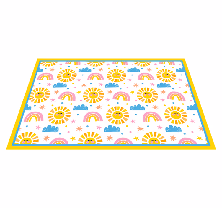 Tischset kinder im sonnigen regenbogenmuster - TenStickers