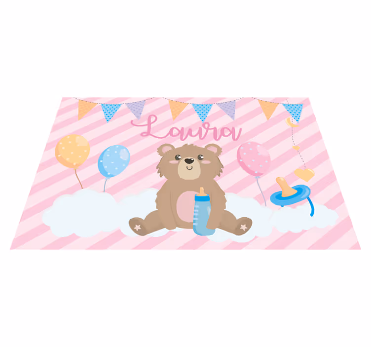 Tischset kinder mit süßem bärenballon - TenStickers