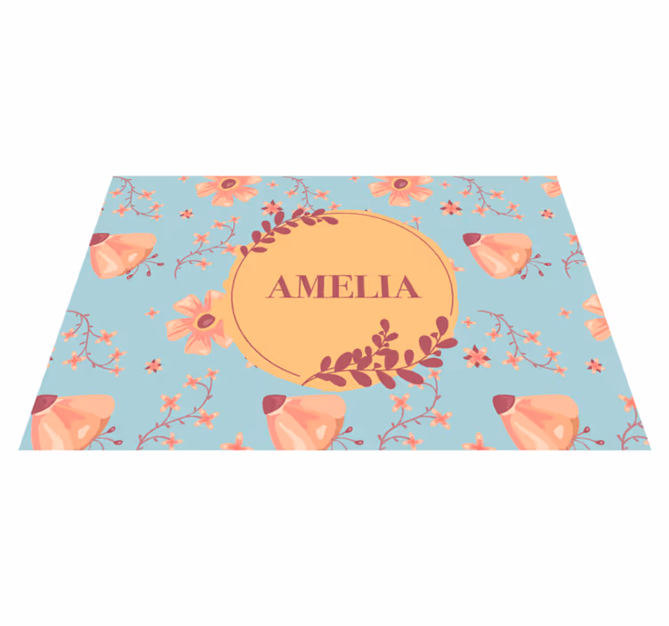 Tischset mit namen botanisch personalisiert - TenStickers