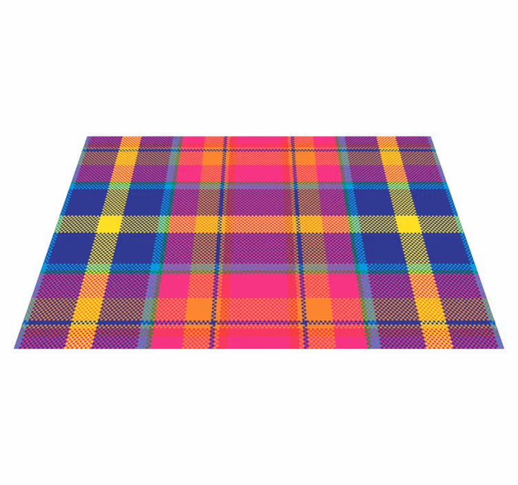 Tischset textur mit buntem karomuster - TenStickers