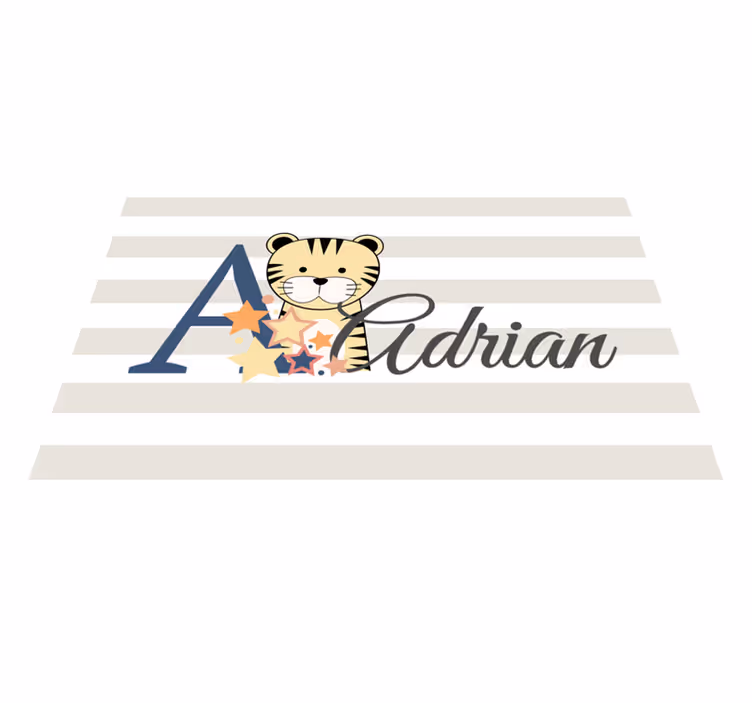 Tischset kinder mit süßer tigerillustration - TenStickers