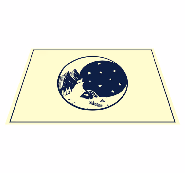 Tischsets originell berg-camping-szene - TenStickers