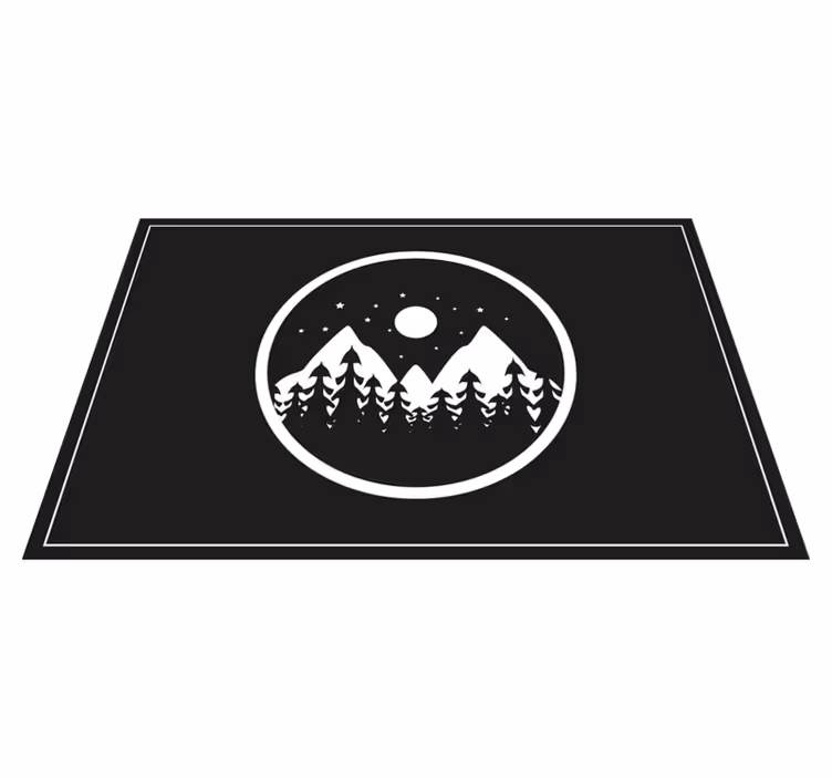 Tischset modern gebirgslandschaft kreis - TenStickers