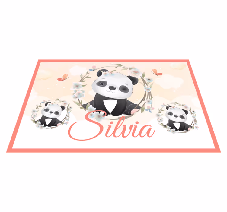 Tischset kinder charmantes panda arrangement - TenStickers