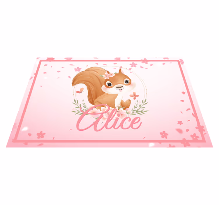 Tischset kinder mit niedlicher eichhörnchenillustration - TenStickers