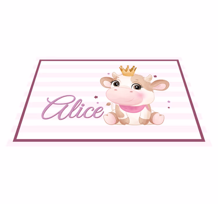 Tischset kinder mit niedlichem kuh-motiv - TenStickers