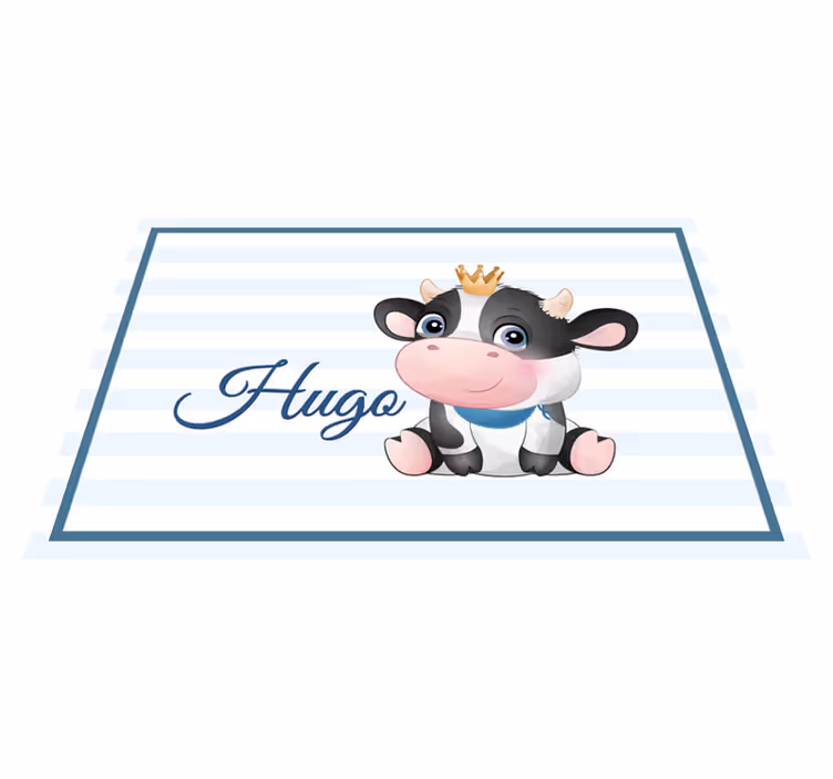 Tischset kinder mit kuh-charakter-illustration - TenStickers