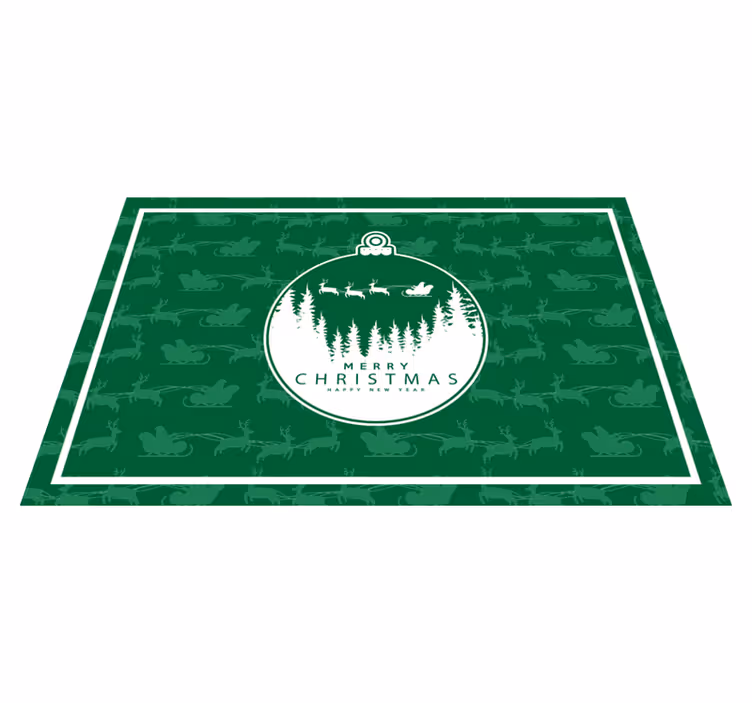 Tischset weihnachten mit weihnachtsornamenten szene - TenStickers