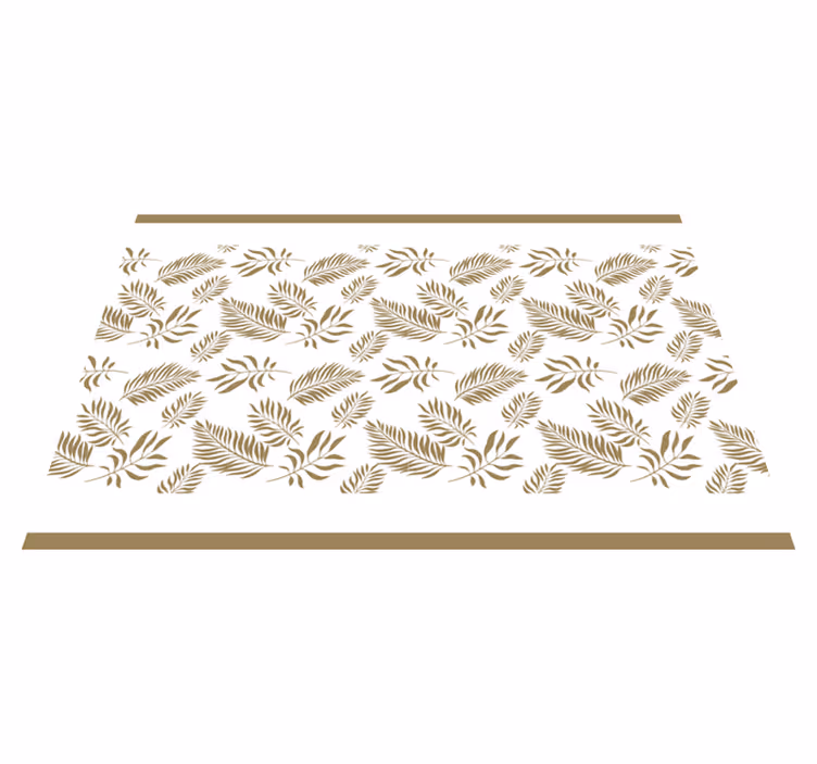 Tischset elegant Braunes dünnes blattmuster - TenStickers
