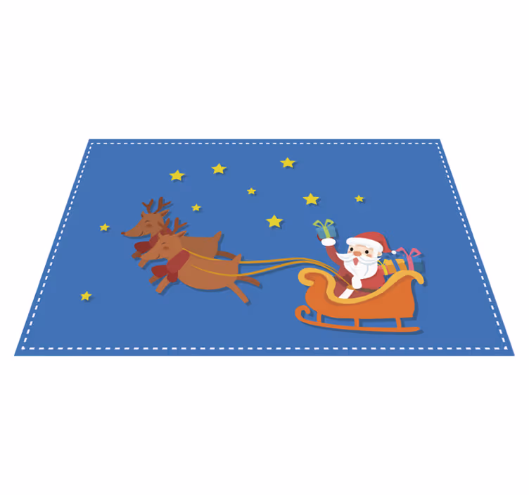 Tischset weihnachten schlittenfahrt des weihnachtsmanns - TenStickers