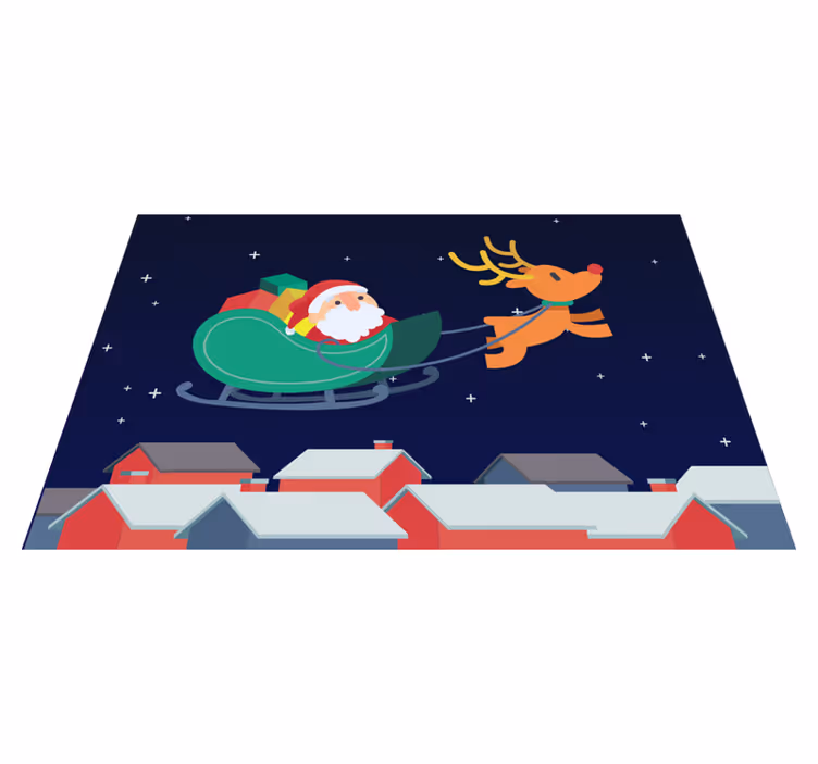 Tischset weihnachten santa's schlittenfahrt - TenStickers