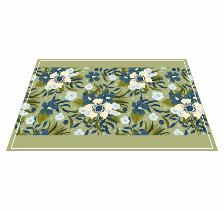 Tischset textur mit floralem muster hintergrund - TenStickers