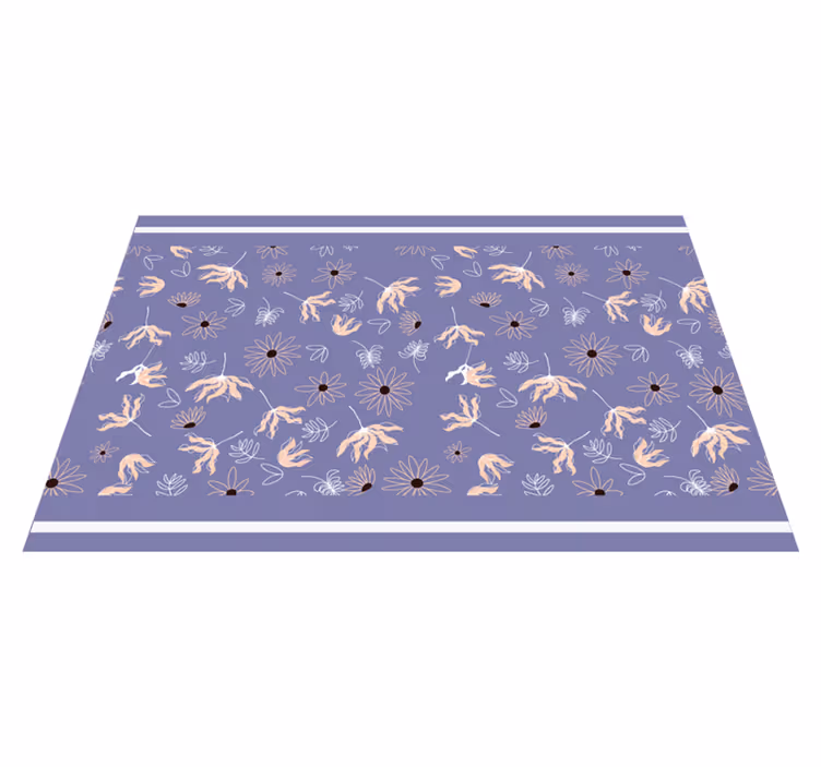 Tischset textur mit floralen mustern - TenStickers