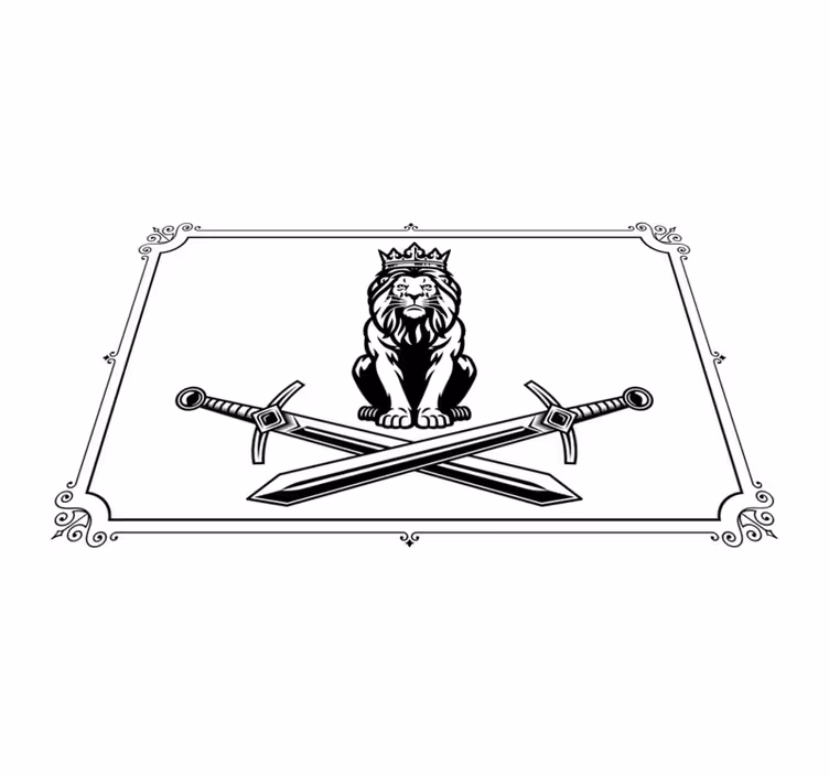 Tischsets originell mit löwenkönig emblem - TenStickers