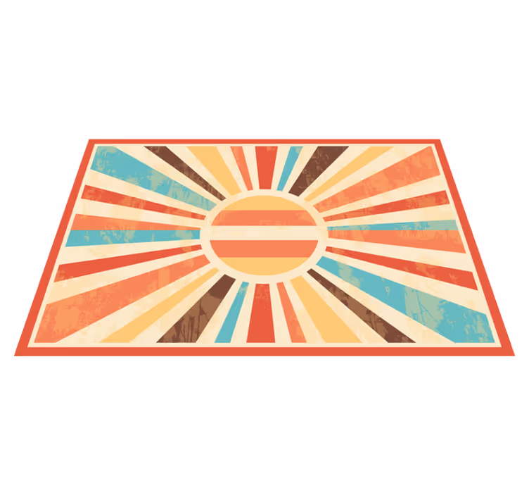 Tischsets originell Bunte retro-sonnenstrahlen - TenStickers