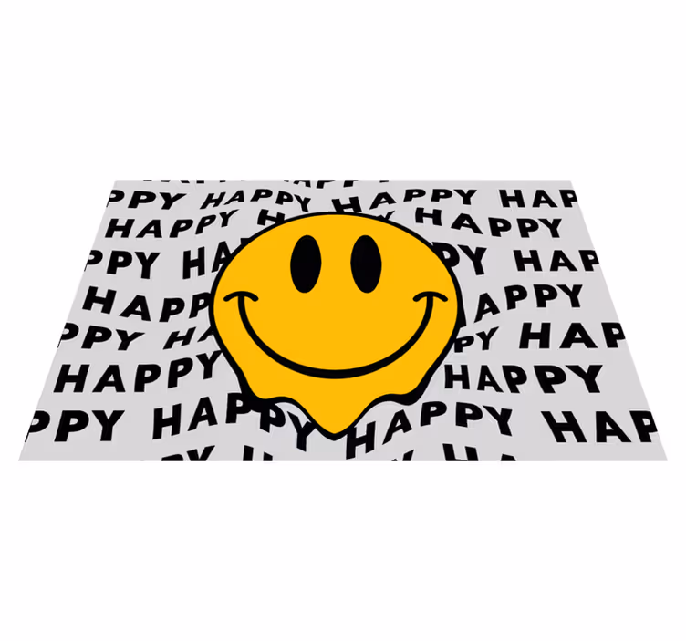 Platzset spruch mit fröhlichem smiley gesicht - TenStickers