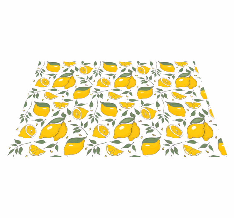 Tischsets originell mit lebhaftem zitronenmuster - TenStickers