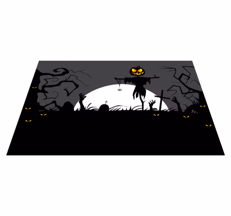 Tischset halloween spukender kürbis-wachmann - TenStickers
