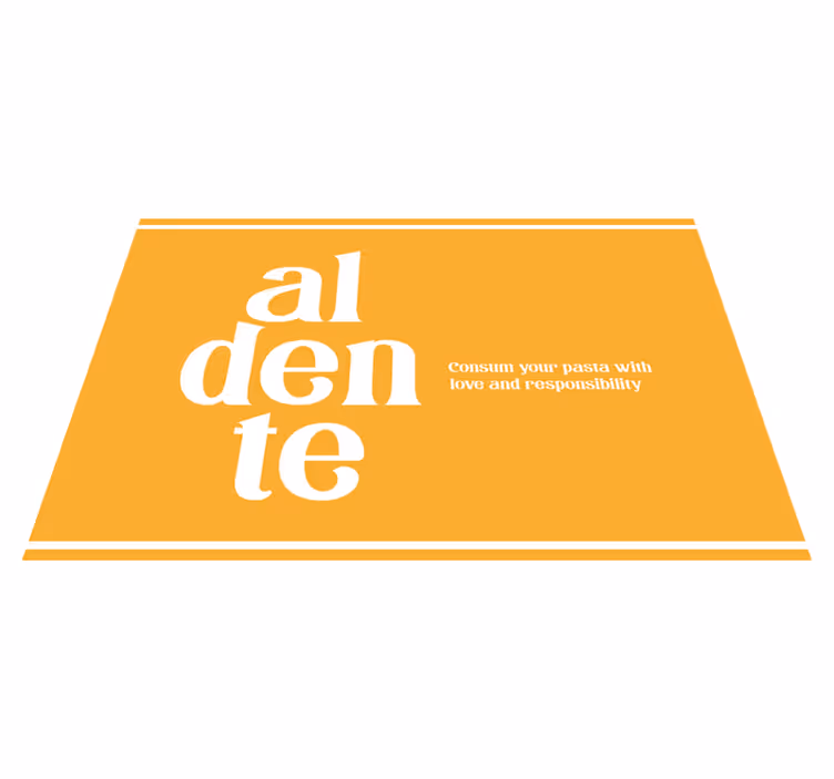 Platzset spruch aldente koch erinnerung - TenStickers