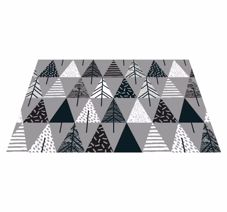 Tischset weihnachten mit stilisiertem tannenbaum-muster - TenStickers