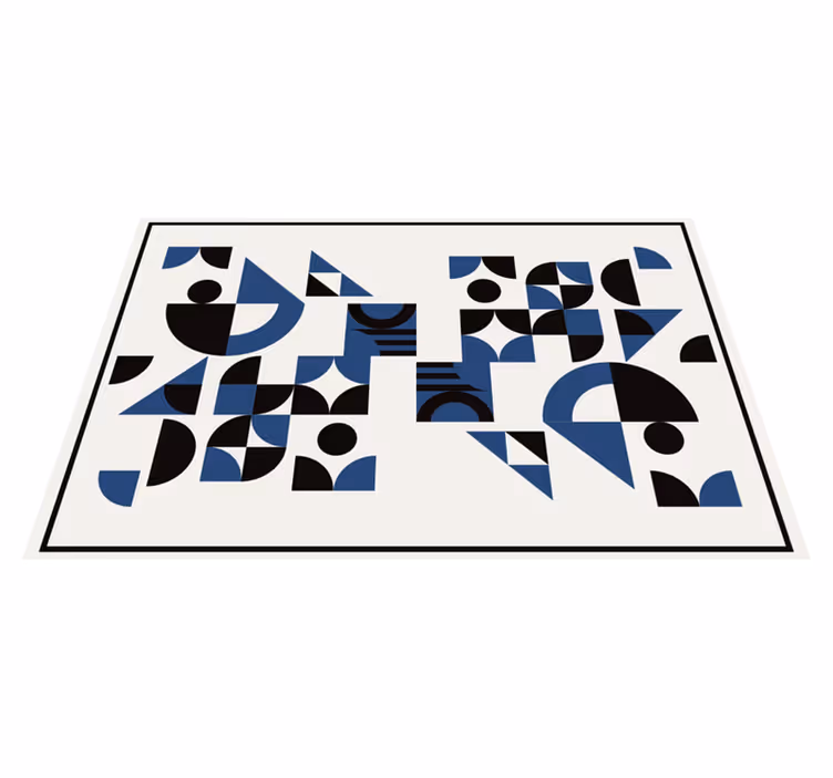 Tischset modern geometrische blaue muster - TenStickers