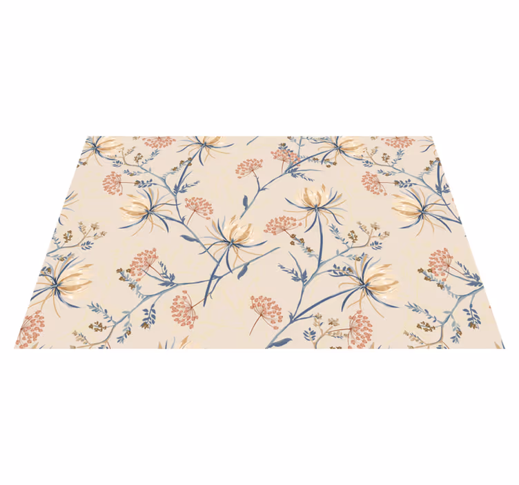 Tischset textur mit floralen akzenten - TenStickers