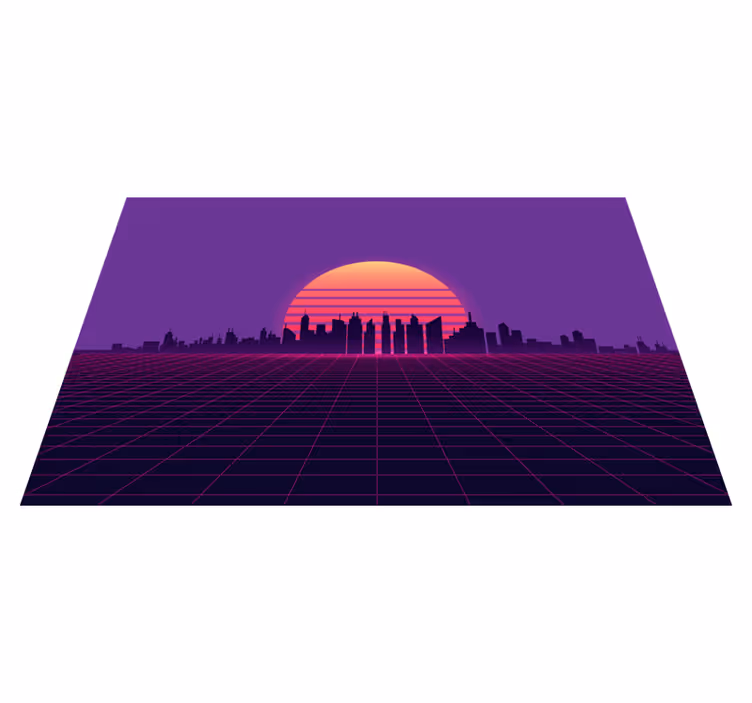 Tischset modern sonnenuntergang skyline blick - TenStickers
