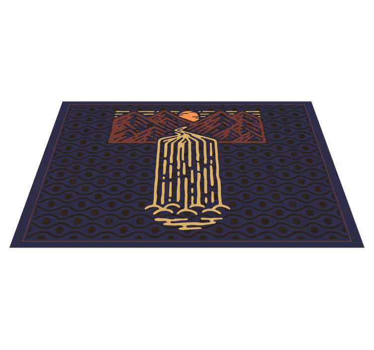 Tischsets originell mit bergwasserfall-motiv - TenStickers