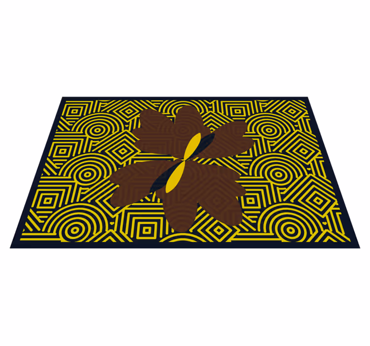 Tischset textur mit abstraktem geometrischen blumenmuster - TenStickers