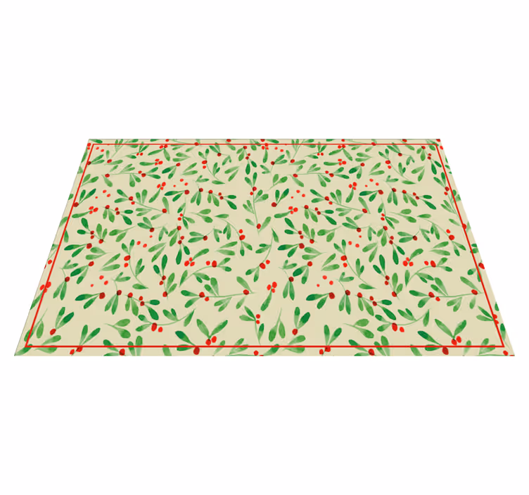 Tischset Weihnachten festliches blattmuster - TenStickers