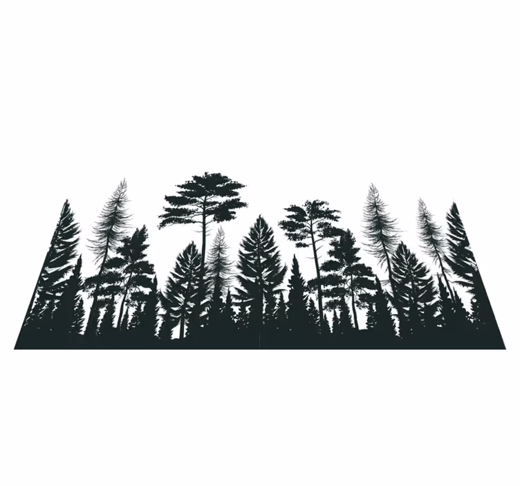 Tischset textur silhouettenwald muster - TenStickers
