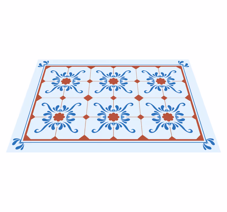 Tischset textur mit vintage floralem muster - TenStickers