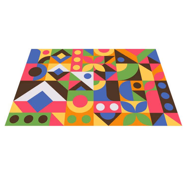 Tischset modern lebendige geometrische komposition - TenStickers