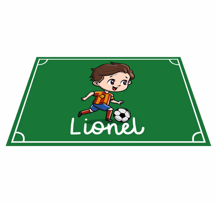 Tischset mit Namen Kinderfußballspieler mit Namen - TenStickers