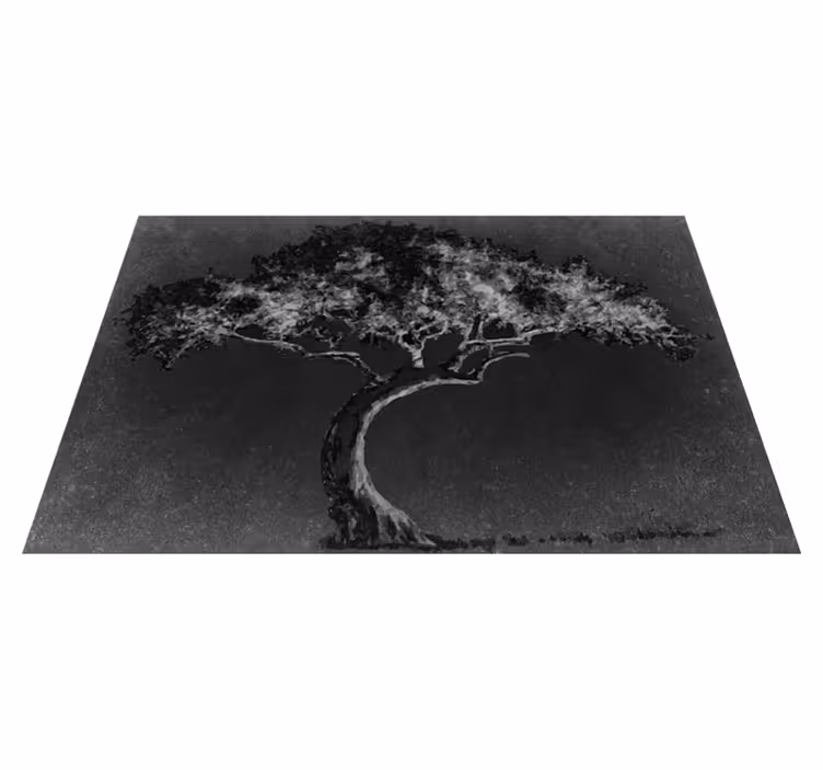 Tischset textur künstlerische baum-silhouette - TenStickers