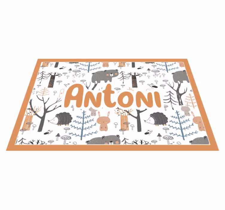 Tischset Kinder Skandinavischer wald mit tieren - TenStickers