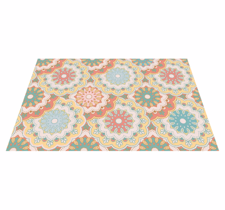 Tischset textur bunte blumenmuster - TenStickers