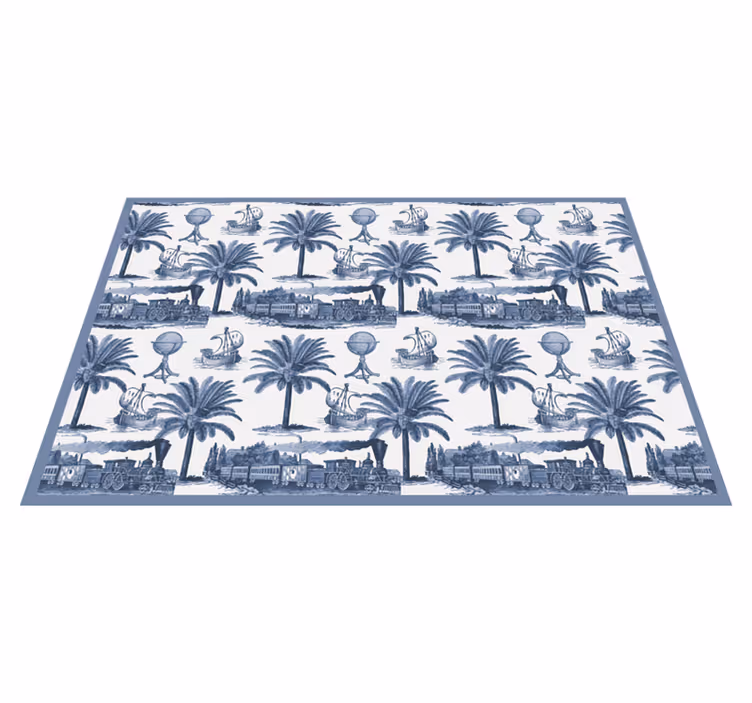 Tischset modern mit nostalgischen reisemotiven - TenStickers