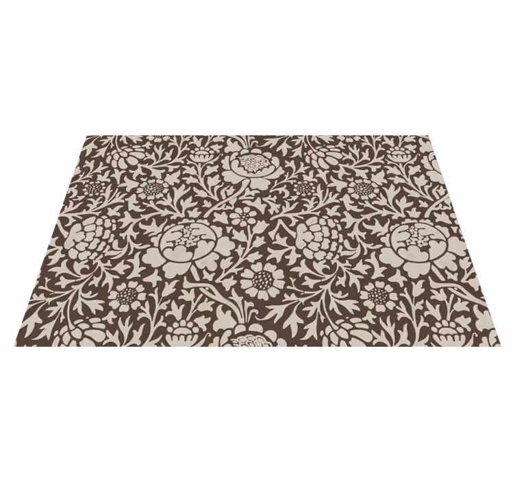 Tischset rechteckig Retro Blumenmuster - TenStickers