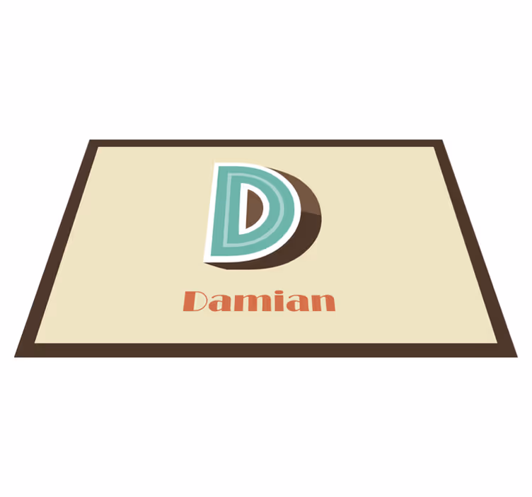 Tischset mit Namen 3d Buchstabe - TenStickers